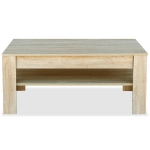 Tavolino da Salotto in Legno Multistrato 110x65x48 cm Rovere