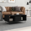 Tavolino da Salotto Nero 90x50x36,5 cm in Legno Multistrato
