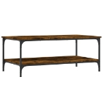 Tavolino da Salotto Rovere Fumo 100x55x40 cm Legno Multistrato