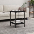 Tavolino da Salotto Nero 40x40x55 cm in Legno Multistrato
