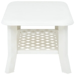 Tavolino da Salotto Bianco 90x60x46 cm in Plastica