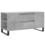 Tavolino Salotto Grigio Cemento 102x44,5x50cm Legno Multistrato