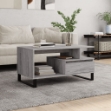 Tavolino da Salotto Grigio Sonoma 90x49x45 cm Legno Multistrato