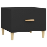 Tavolino da Salotto Nero 50x50x40 cm in Legno Multistrato