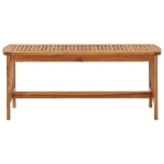 Tavolino da Salotto 102x50x43 cm in Legno Massello di Acacia