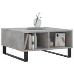 Tavolino da Salotto Grigio Cemento 60x60x30cm Legno Multistrato
