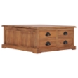 Tavolino da Salotto 68x68x30 cm in Legno Massello di Teak