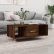 Tavolino Salotto Rovere Marrone 102x50x40 cm Legno Multistrato