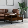 Tavolino da Salotto Rovere Marrone 80x80x45cm Legno Multistrato