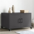 Tavolino da Salotto Nero 100,5x39x72 cm in Acciaio