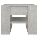 Tavolino Salotto Grigio Cemento 55,5x55x45 cm Legno Multistrato