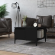 Tavolino da Salotto Nero 55x55x36,5 cm in Legno Multistrato