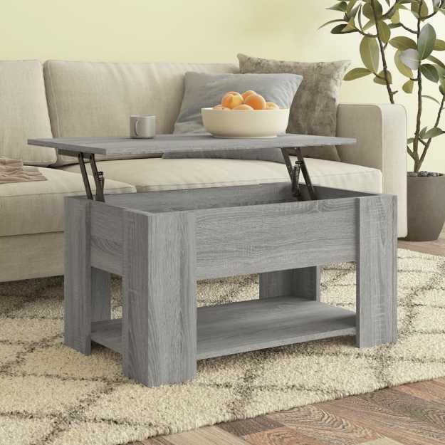 Tavolino da Salotto Grigio Sonoma 79x49x41 cm Legno Multistrato