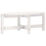 Tavolino da Salotto Bianco 87x48x35cm in Legno Massello di Pino