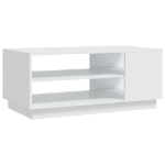 Tavolino da Salotto Bianco 102x55x43 cm in Truciolato