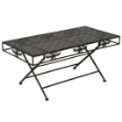 Tavolino da Salotto Pieghevole Vintage Metallo 100x50x45cm Nero