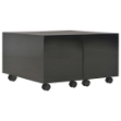 Tavolino da Salotto Nero Lucido 60x60x35 cm Legno Multistrato