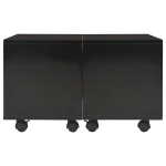 Tavolino da Salotto Nero Lucido 60x60x35 cm Legno Multistrato