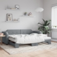 Divano Letto con Letto Estraibile Grigio Chiaro 90x200 Tessuto
