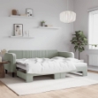 Divano Letto con Letto Estraibile Grigio Chiaro 90x200 Velluto