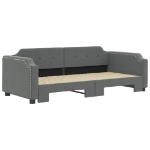 Divano Letto con Letto Estraibile Grigio Scuro 80x200 Tessuto