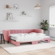 Divano Letto con Letto Estraibile Rosa 80x200 cm in Velluto