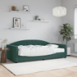 Divano Letto con Materasso Verde Scuro 100x200 cm in Velluto