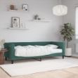 Divano Letto con Materasso Verde Scuro 80x200 cm in Velluto