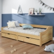 Dormeuse 2 Cassetti 90x200 cm Legno Massello Pino IRUN