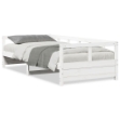 Dormeuse senza Materasso Bianca 90x200 cm Legno Massello Pino
