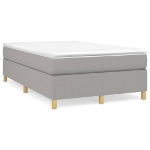 Giroletto a Molle con Materasso Grigio Chiaro 120x190cm Tessuto