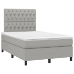 Giroletto a Molle con Materasso Grigio Chiaro 120x190cm Tessuto