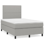 Giroletto a Molle con Materasso Grigio Chiaro 120x190cm Tessuto