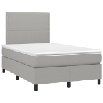 Giroletto a Molle con Materasso Grigio Chiaro 120x190cm Tessuto