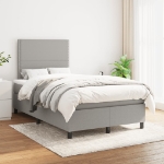 Giroletto a Molle con Materasso Grigio Chiaro 120x190cm Tessuto