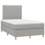 Giroletto a Molle con Materasso Grigio Chiaro 120x190cm Tessuto