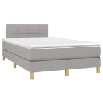Giroletto a Molle con Materasso Grigio Chiaro 120x190cm Tessuto