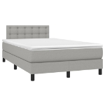 Giroletto a Molle con Materasso Grigio Chiaro 120x190cm Tessuto