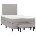 Giroletto a Molle con Materasso Grigio Chiaro 120x190cm Tessuto