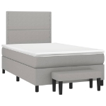 Giroletto a Molle con Materasso Grigio Chiaro 120x190cm Tessuto