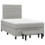 Giroletto a Molle con Materasso Grigio Chiaro 120x190cm Tessuto