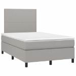 Giroletto a Molle con Materasso Grigio Chiaro 120x190cm Tessuto