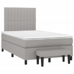 Giroletto a Molle con Materasso Grigio Chiaro 120x190cm Tessuto