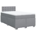 Giroletto a Molle con Materasso Grigio Chiaro 120x190cm Tessuto