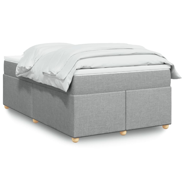Giroletto a Molle con Materasso Grigio Chiaro 120x190cm Tessuto