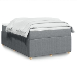 Giroletto a Molle con Materasso Grigio Chiaro 120x190cm Tessuto