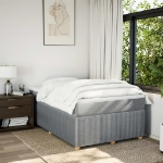 Giroletto a Molle con Materasso Grigio Chiaro 120x190cm Tessuto
