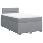 Giroletto a Molle con Materasso Grigio Chiaro 120x190cm Tessuto