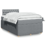 Giroletto a Molle con Materasso Grigio Chiaro 120x190cm Tessuto