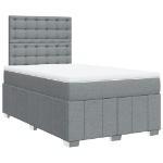 Giroletto a Molle con Materasso Grigio Chiaro 120x190cm Tessuto